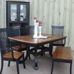 Jordan Table with Carlisle Chairs and Corner Hutch