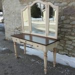 Dressing Table with Tri-fold Mirror