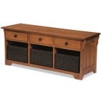Lattice Weave Drawer Bench
