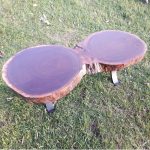 Double heart coffee table