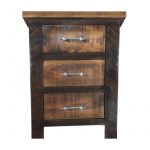 Rustic Timber 3 drawer Night Stand