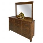 Rustic Timber 9 drawer dresser & Mirror