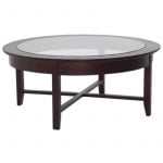Demilune Coffee Table with Glass Top
