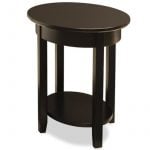 Demilune Oval End Table