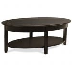 Demilune Oval Coffee Table with Glass Top