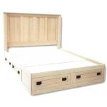 Mission Queen bed with 6 drawers