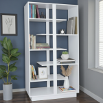 staggered bookcase