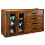 Union Station 2 Glass Doors 4/Drawer Sideboard