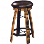 Upholstered Barrel stool - no back