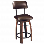 Barrel Stool with upholstered seat and back