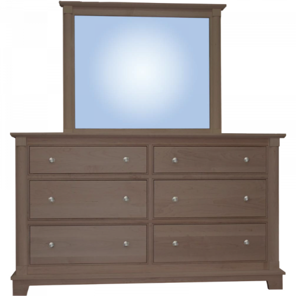 Cleveland 6 drawer dresser and mirror