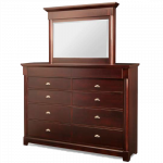 Hudson Valley 10 Drawer Dresser with Mirror