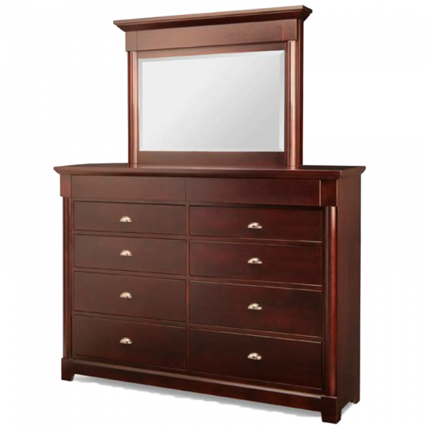Hudson Valley 10 Drawer Dresser with Mirror