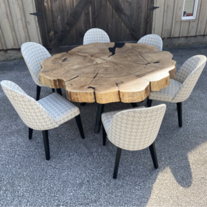 Cross cut poplar Table