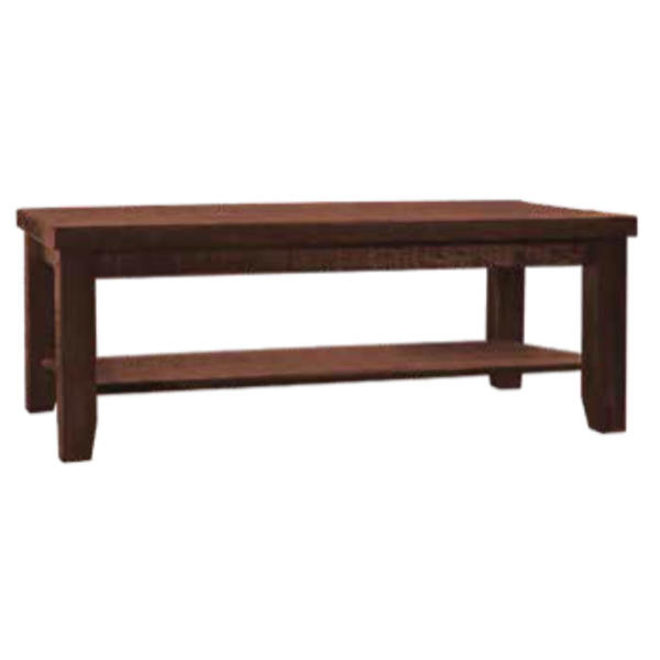 Farmhouse coffee table with shelf