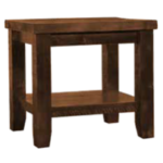 Farmhouse end table with shelf