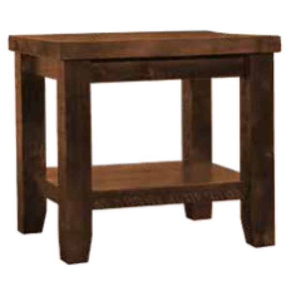 Farmhouse end table with shelf
