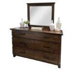 Heritage 6 drawer dresser and landscape mirror