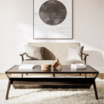 Malaya Love seat Room Setting. solid wood furniture.