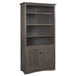 mission bookcase with doors