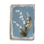 White Bell Flower wooden wall plaque
