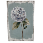 Blue Flower wooden wall plaque