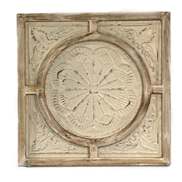 Lech square metal wall decor