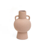 VACARAGE CERAMIC VASE W/HANDLES SAND