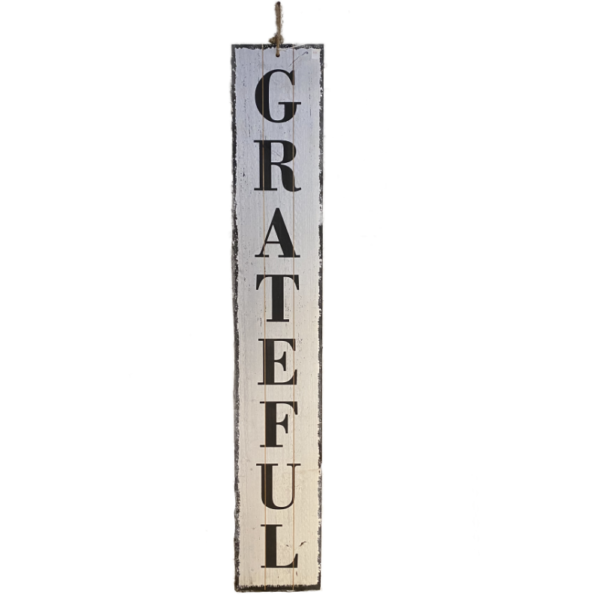Grateful door sign