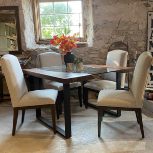 Interior Live edge dining table with siesta chairs