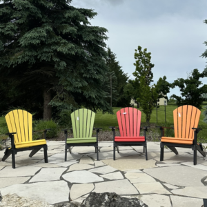 Poly folding Adirondack chairs
