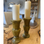 Green large candle holders