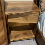Walnut live edge night stand
